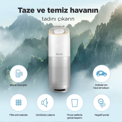K&Uuml;&Ccedil;&Uuml;K MEKANLAR İ&Ccedil;İN HAVA TEMİZLEYİCİ SERCAİR SPİRİT